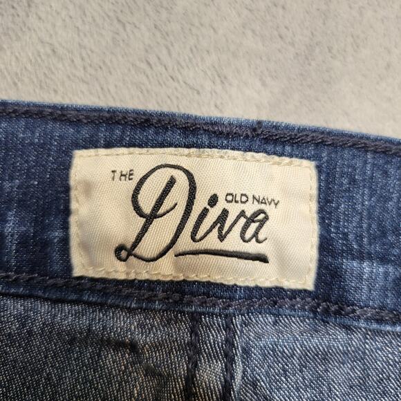 Old Navy Jeans Womens 18 Regular Blue The Diva Straight Leg Stretch Denim - Picture 3 of 10